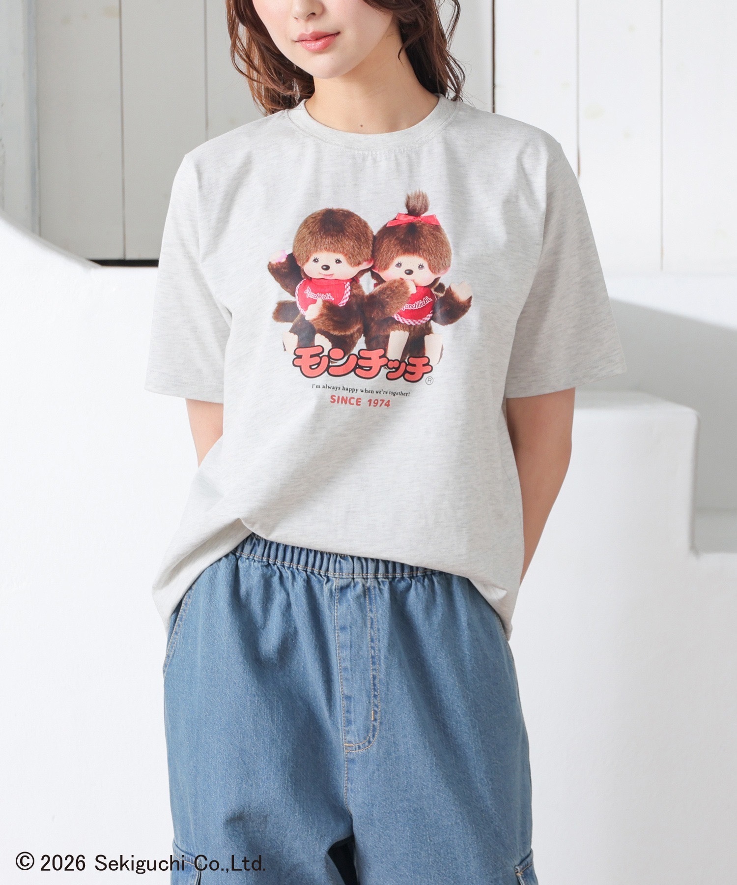日本 Honeys × Monchhichi  蒙奇奇 聯名 短袖 兩色