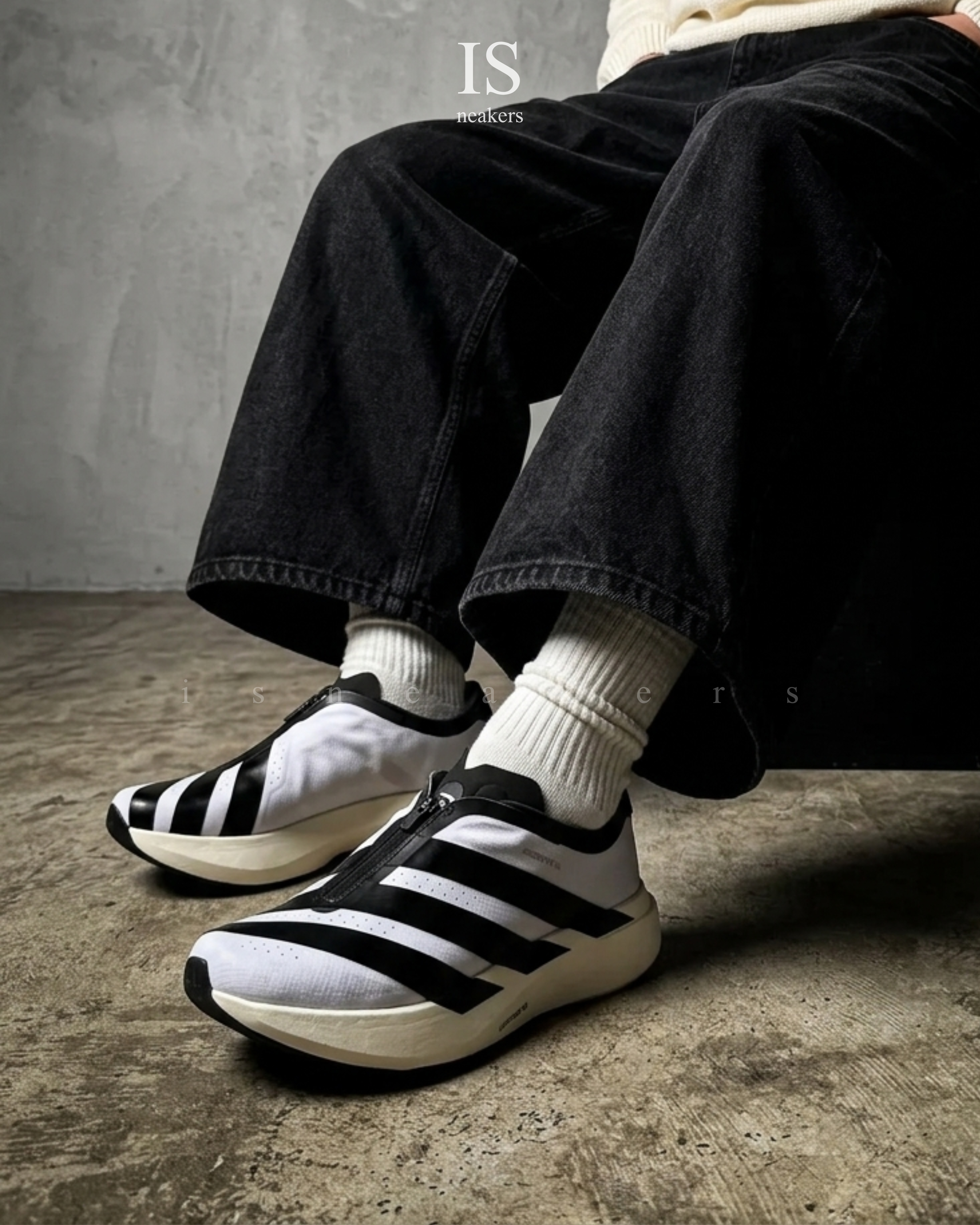 iSNEAKERS｜Adidas Adizero Evo SL Zip "White Black"  KH9623