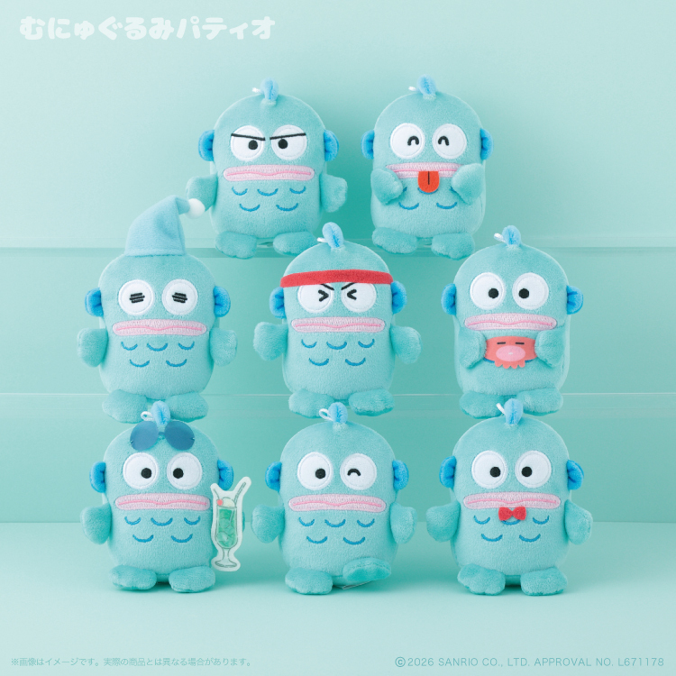 日本 Sanrio Hangyodon 水怪 表情系列公仔盲盒