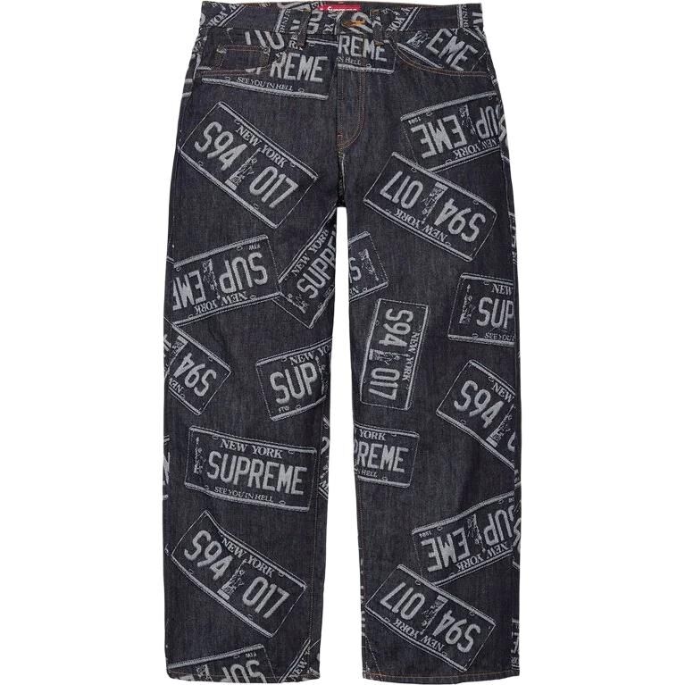 【代購】Supreme SS26 WEEK1 License Plate Baggy Jean Jeans Unisex SUP-SS26-033