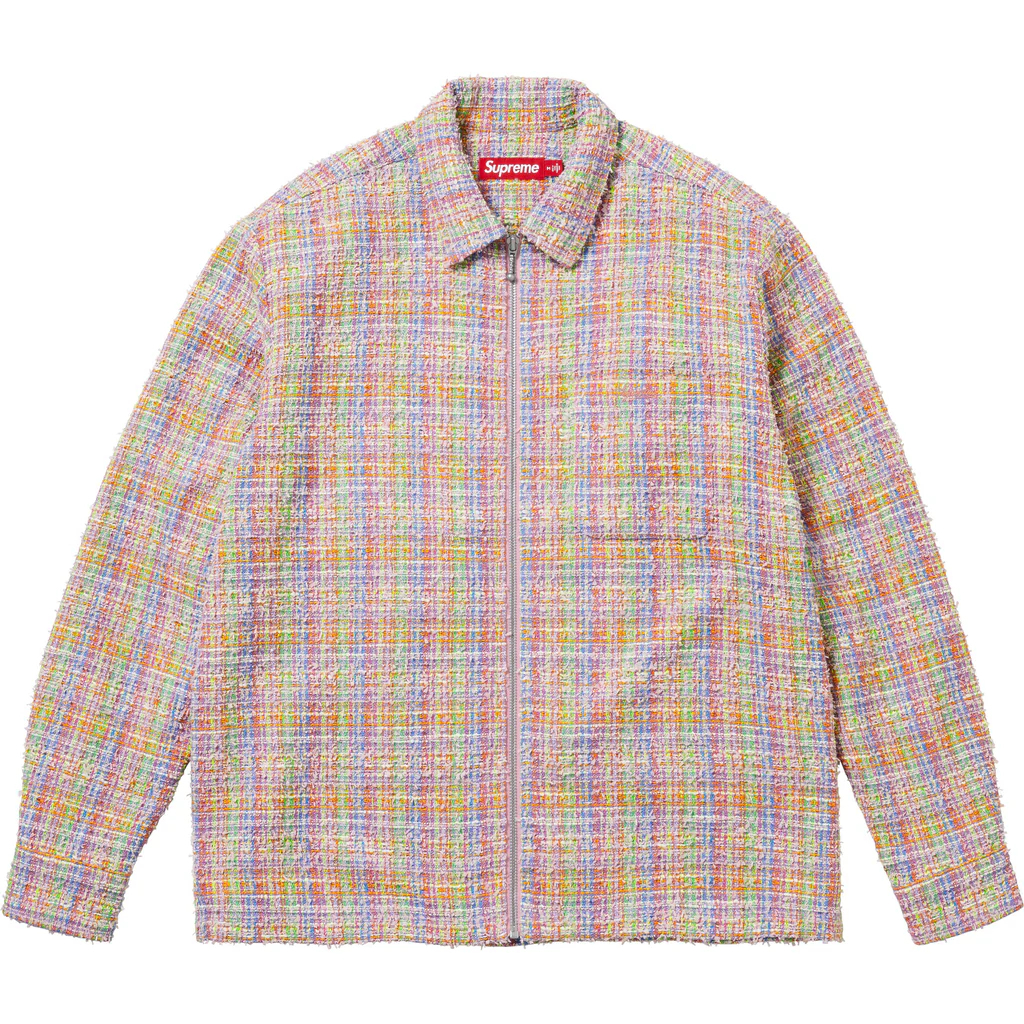 【代購】Supreme SS26 WEEK1 Bouclé Zip Up Shirt Unisex SUP-SS26-034