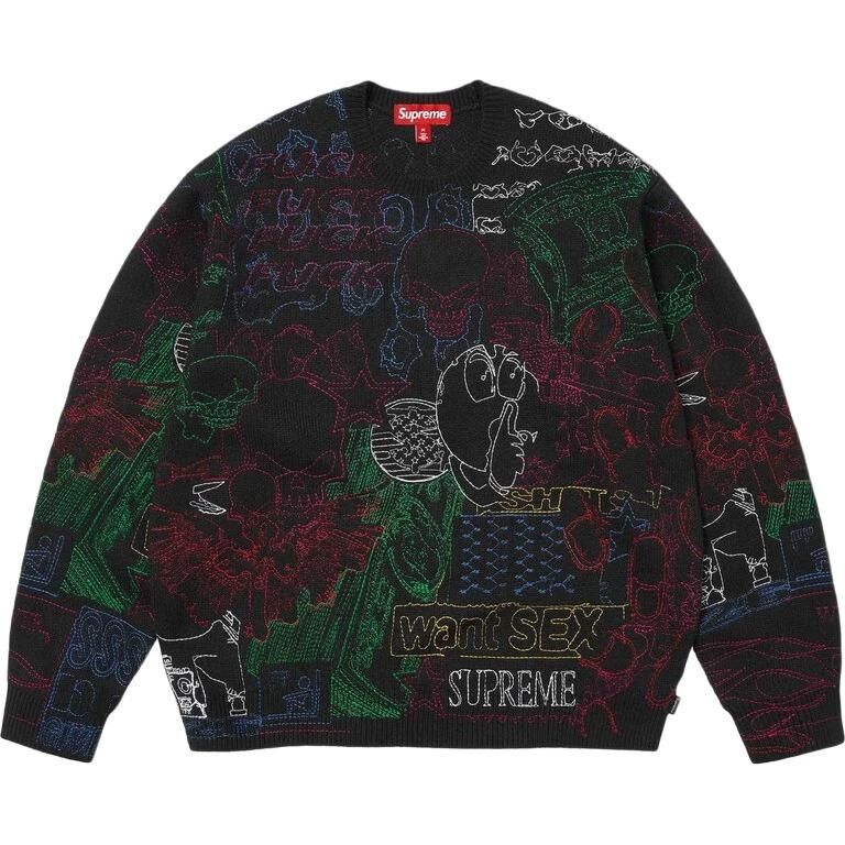【代購】Supreme SS26 Collage Embroidered Sweater Unisex SUP-SS26-026