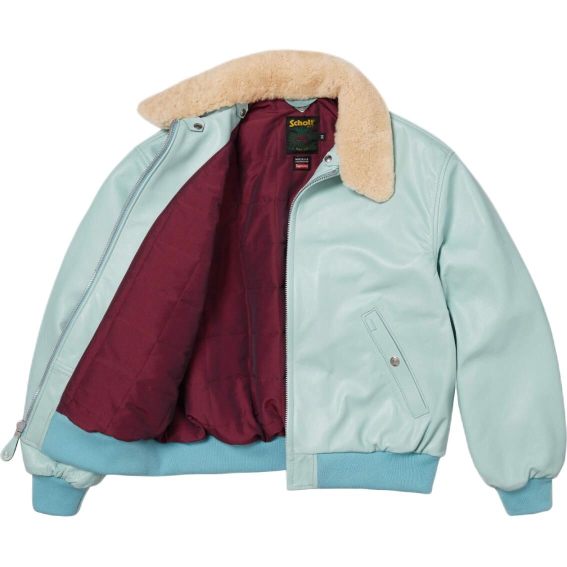 【代購】Supreme x Schott SS26 WEEK1 Shearling Collar Bomber Jacket Unisex SUP-SS26-016