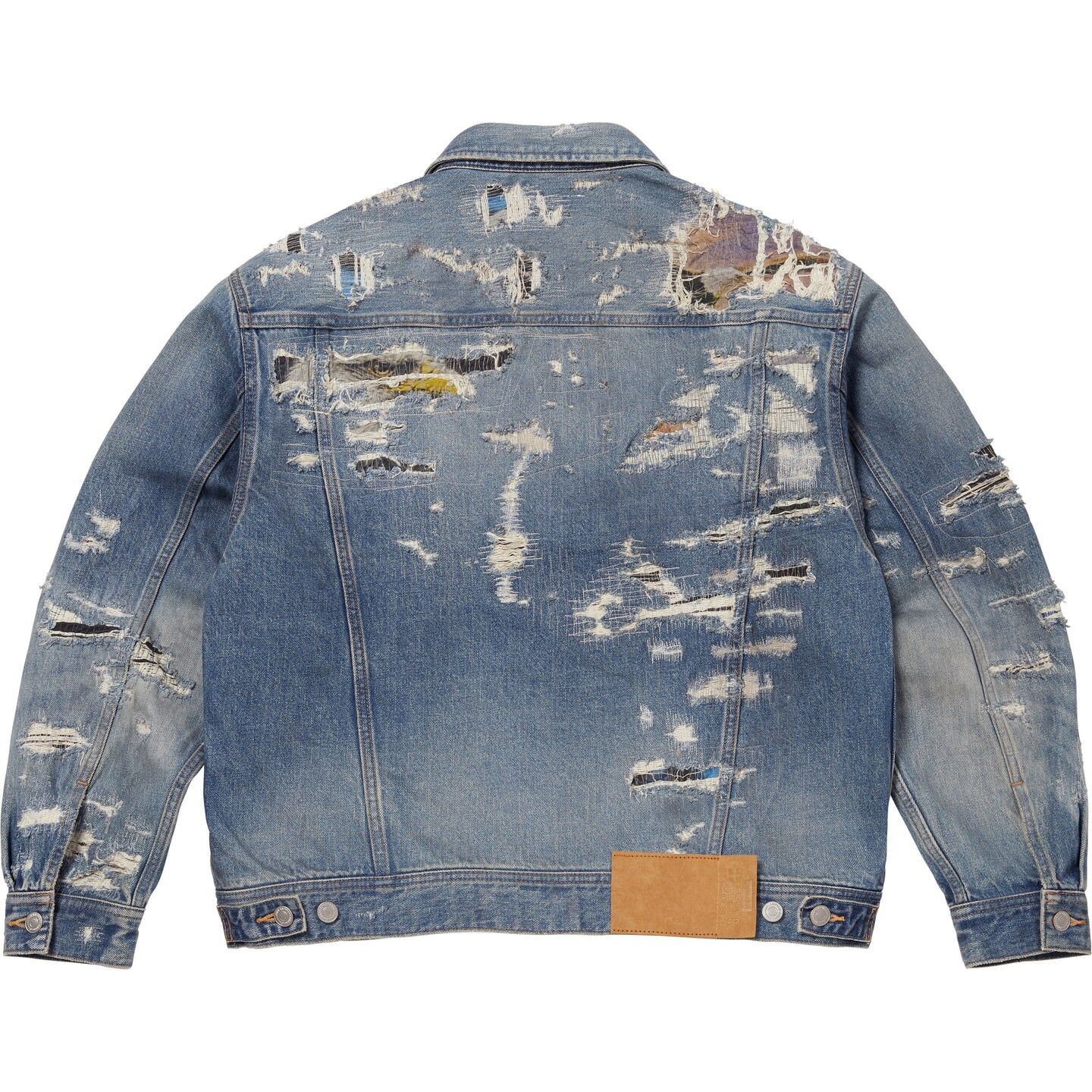 【代購】Supreme x MM6 Maison Margiela SS26 WEEK4 Distressed Selvedge Denim Trucker Jacket Denim Jacket Unisex SUP-SS26-106