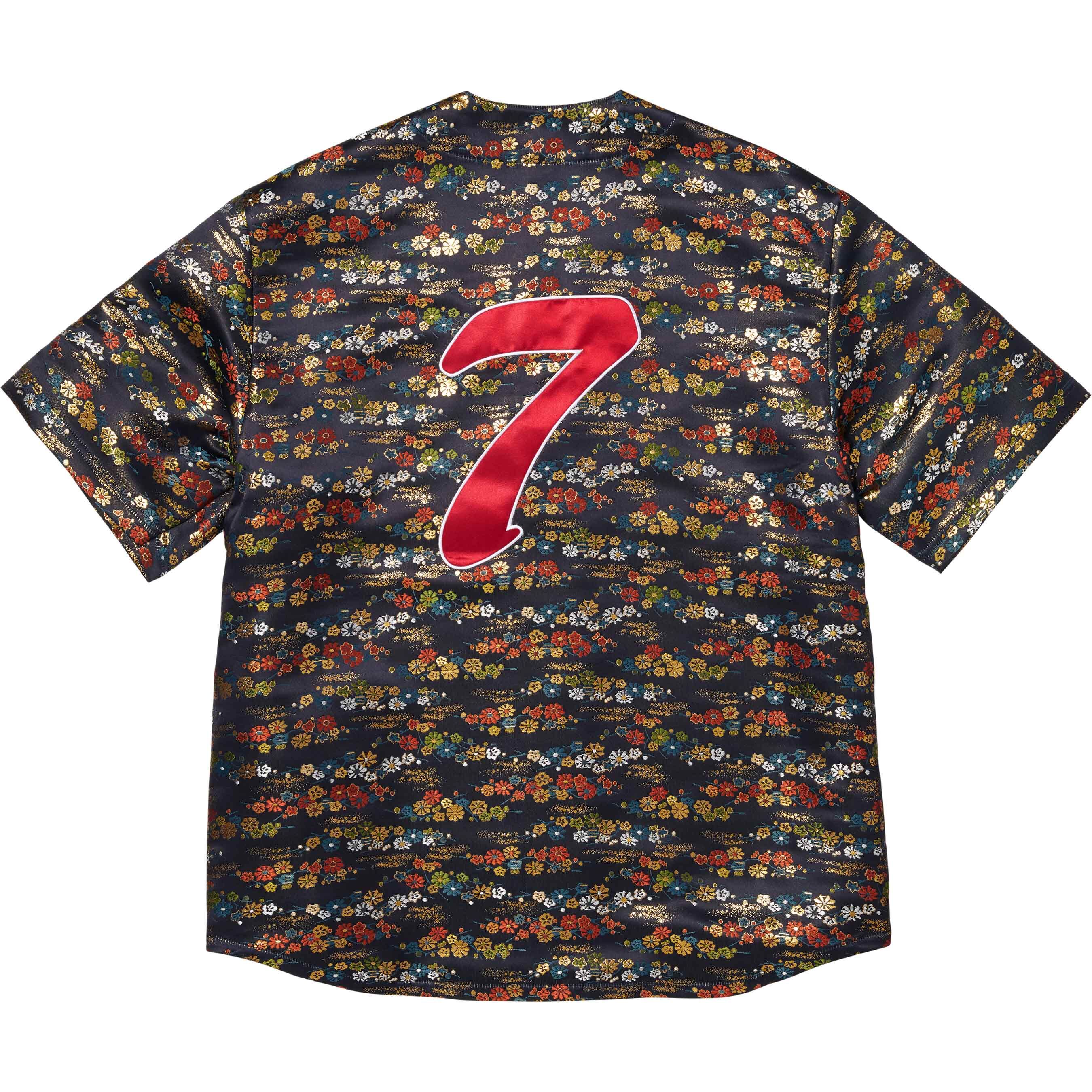 【代購】Supreme SS26 WEEK5 Floral Jacquard Baseball Jersey Baseball Jacket Unisex SUP-SS26-140
