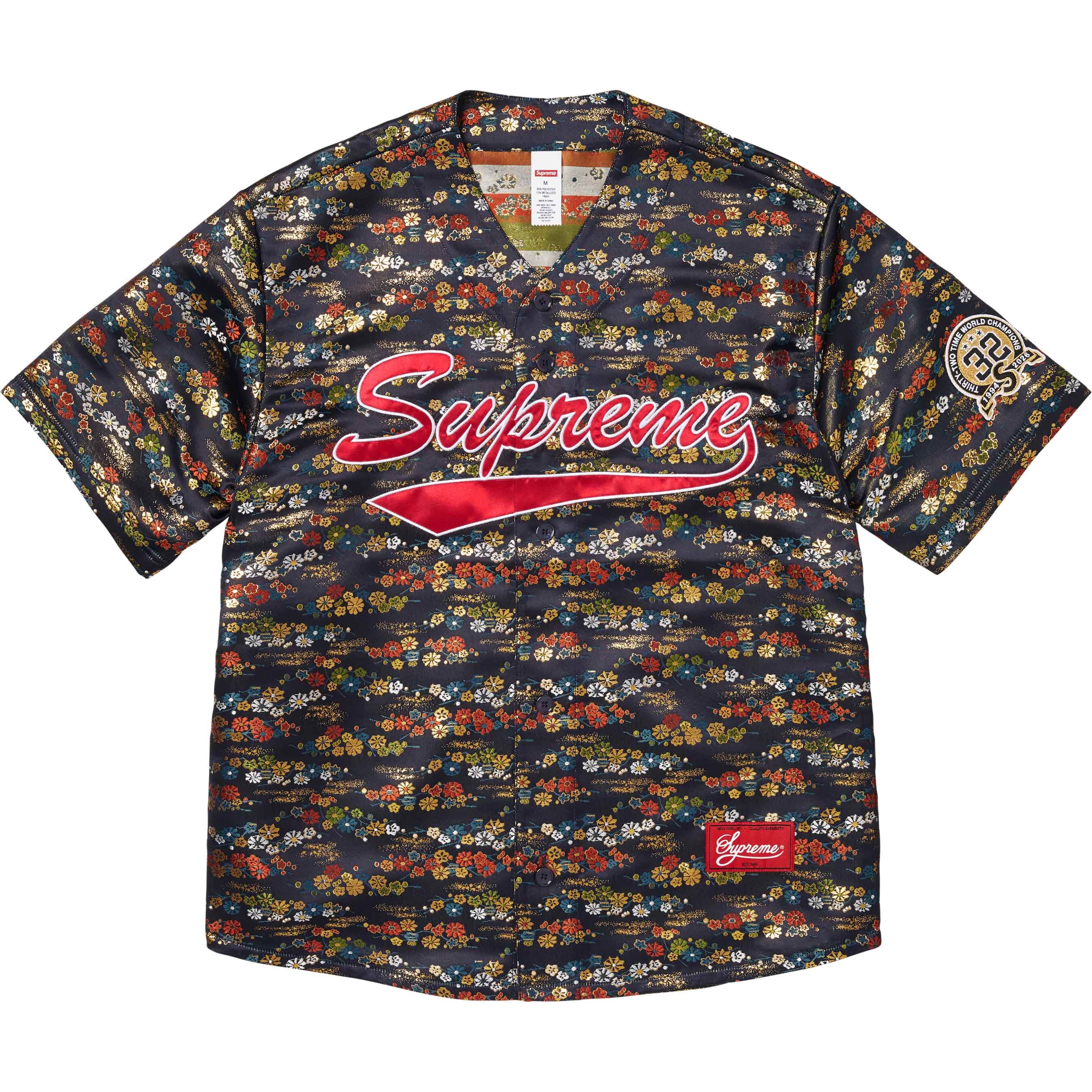 【代購】Supreme SS26 WEEK5 Floral Jacquard Baseball Jersey Baseball Jacket Unisex SUP-SS26-140