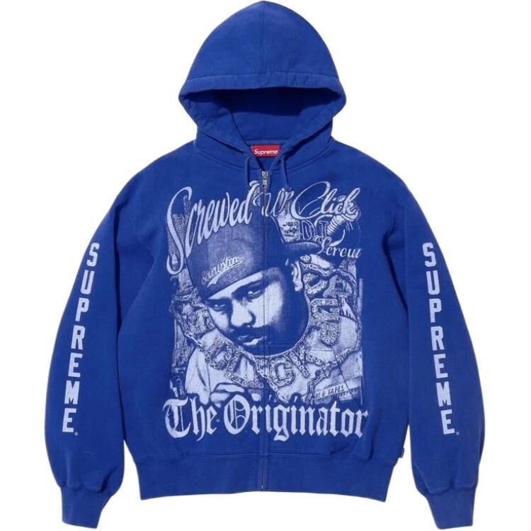 【代購】Supreme x DJ Screw SS26 WEEK6 Zip Up Hooded Sweatshirt Unisex SUP-SS26-145