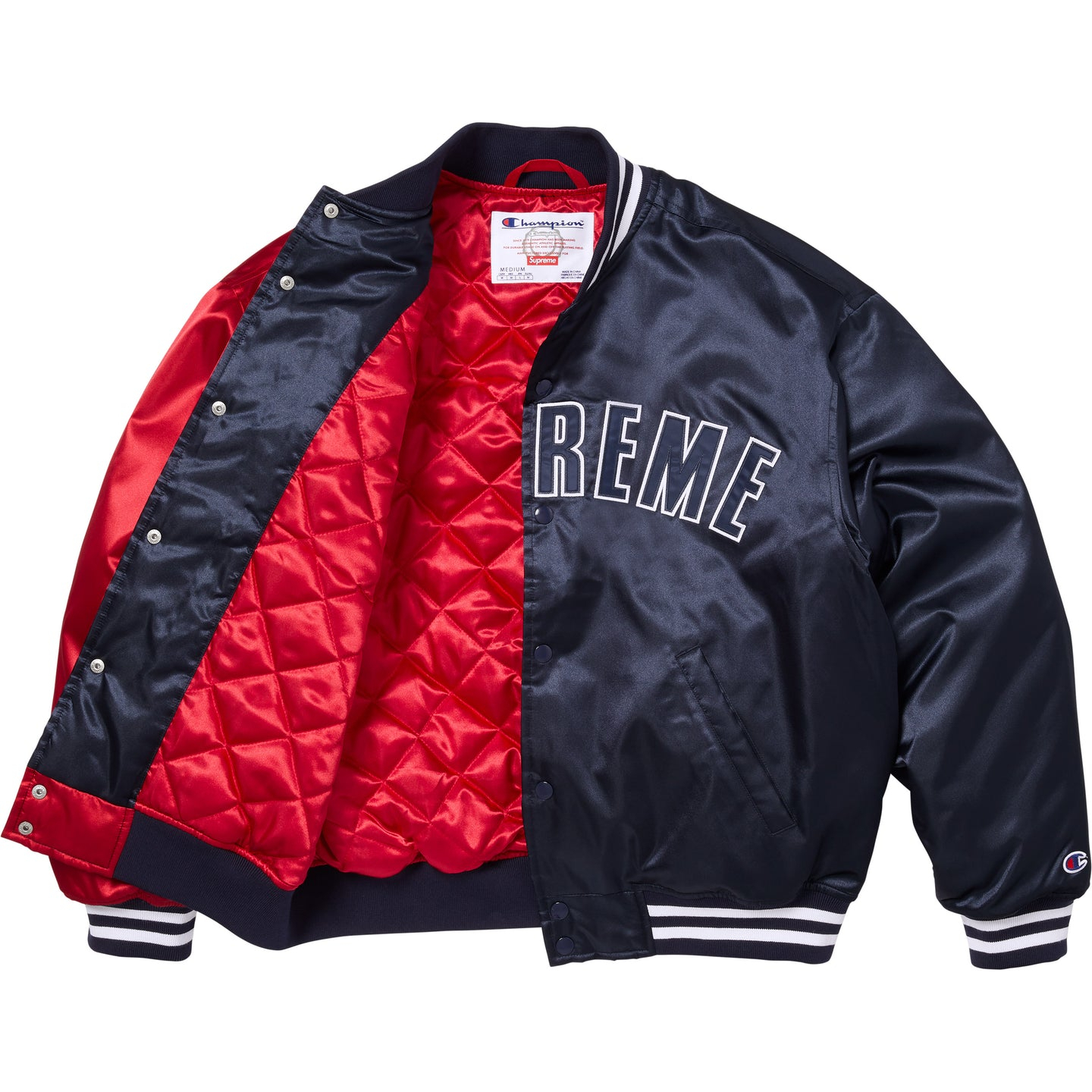 【代購】Supreme x Champion SS26 WEEK8 Satin Varsity Jacket Unisex SUP-SS26-170