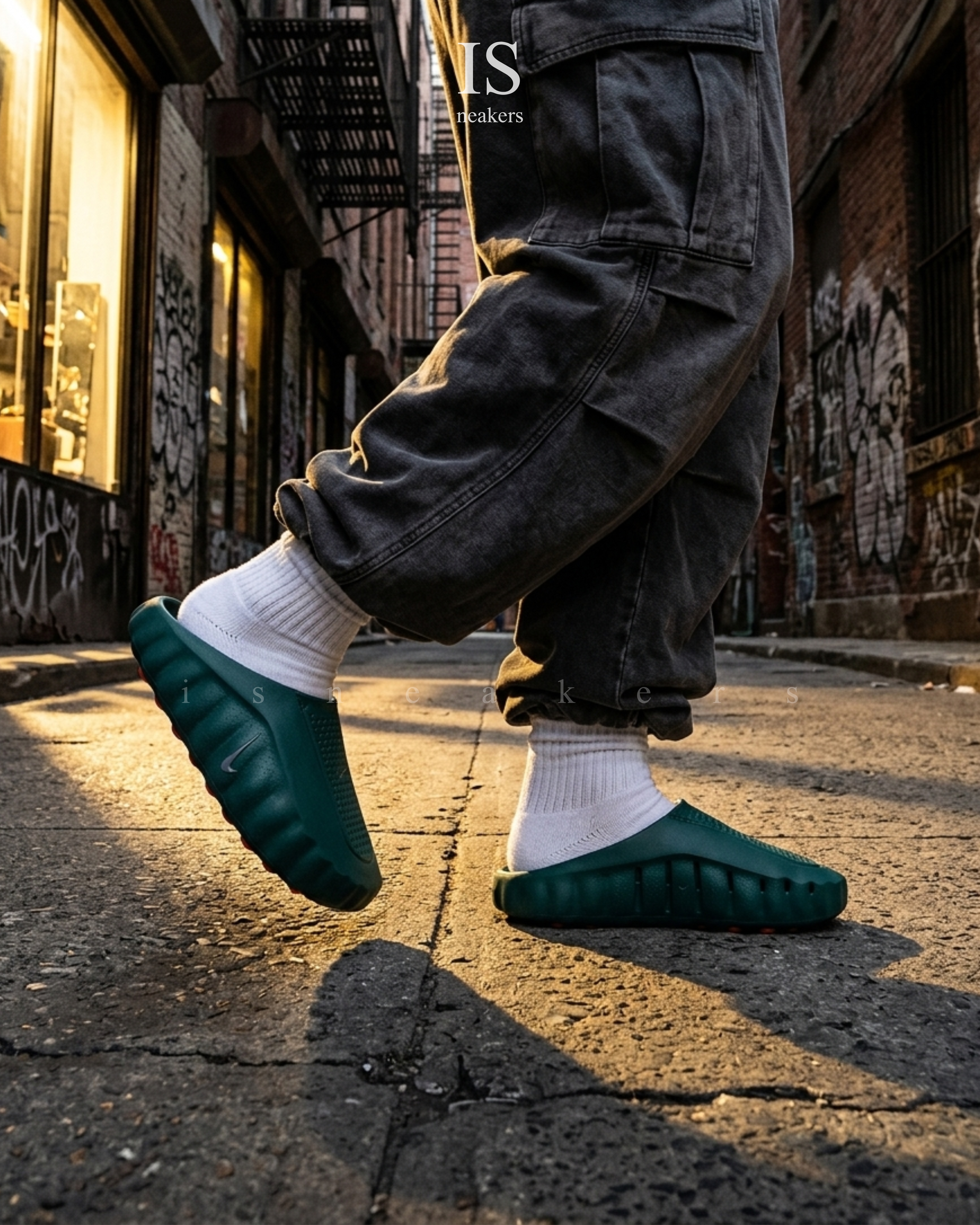 iSNEAKERS｜MIND 001 SLIDE 叢林綠 拖鞋 穆勒鞋 HQ4307-300