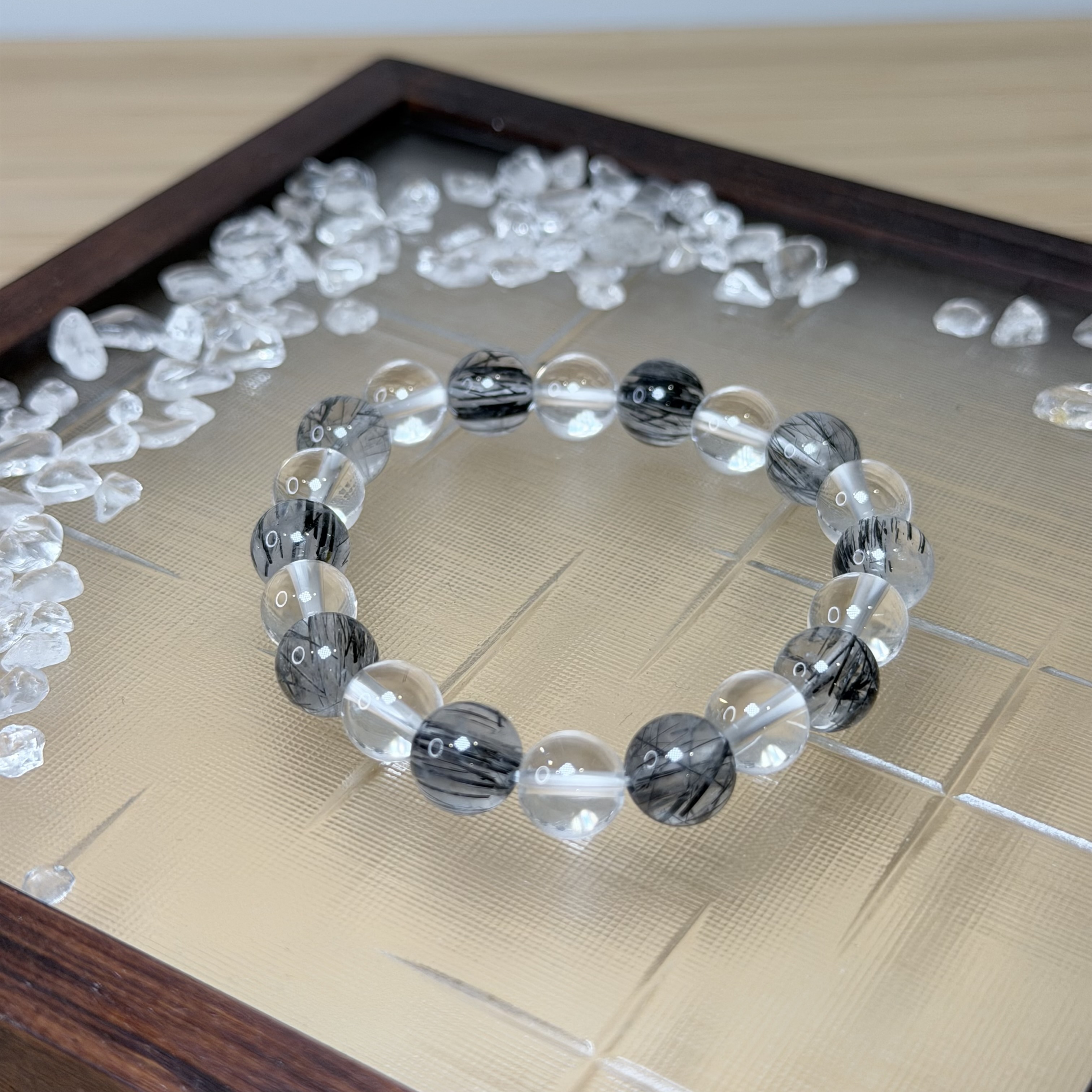 水墨禪心｜黑髪晶＋白水晶