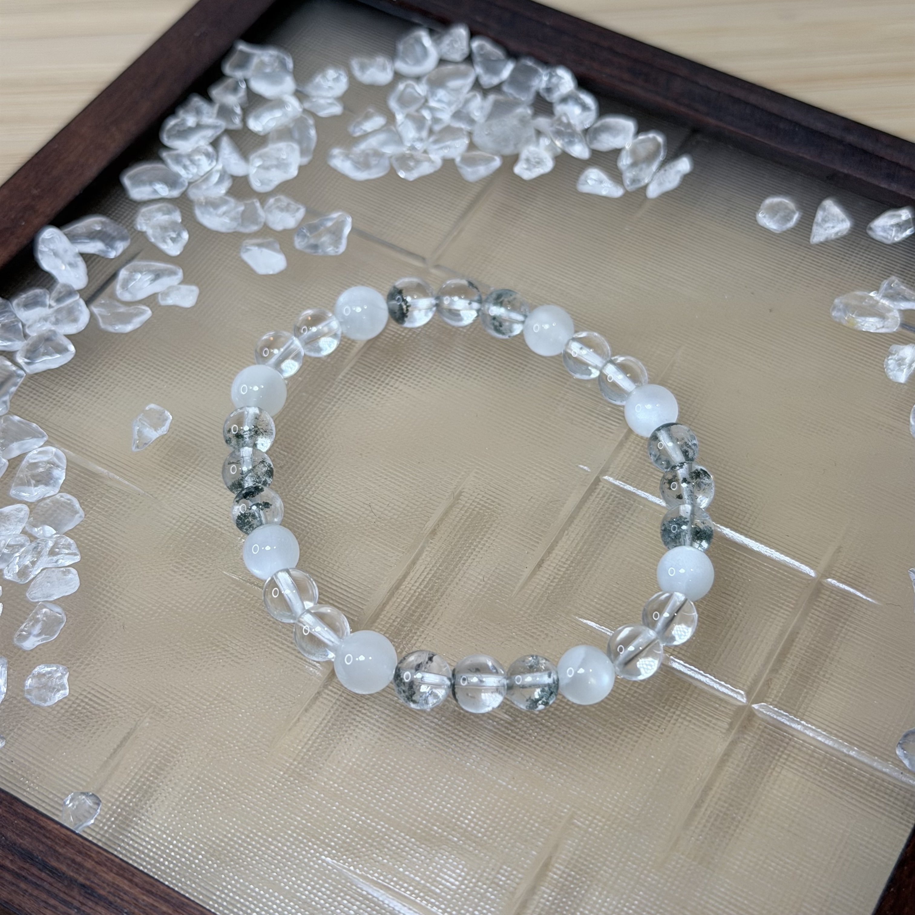 翡翠星州｜綠幽靈＋白月光＋白水晶
