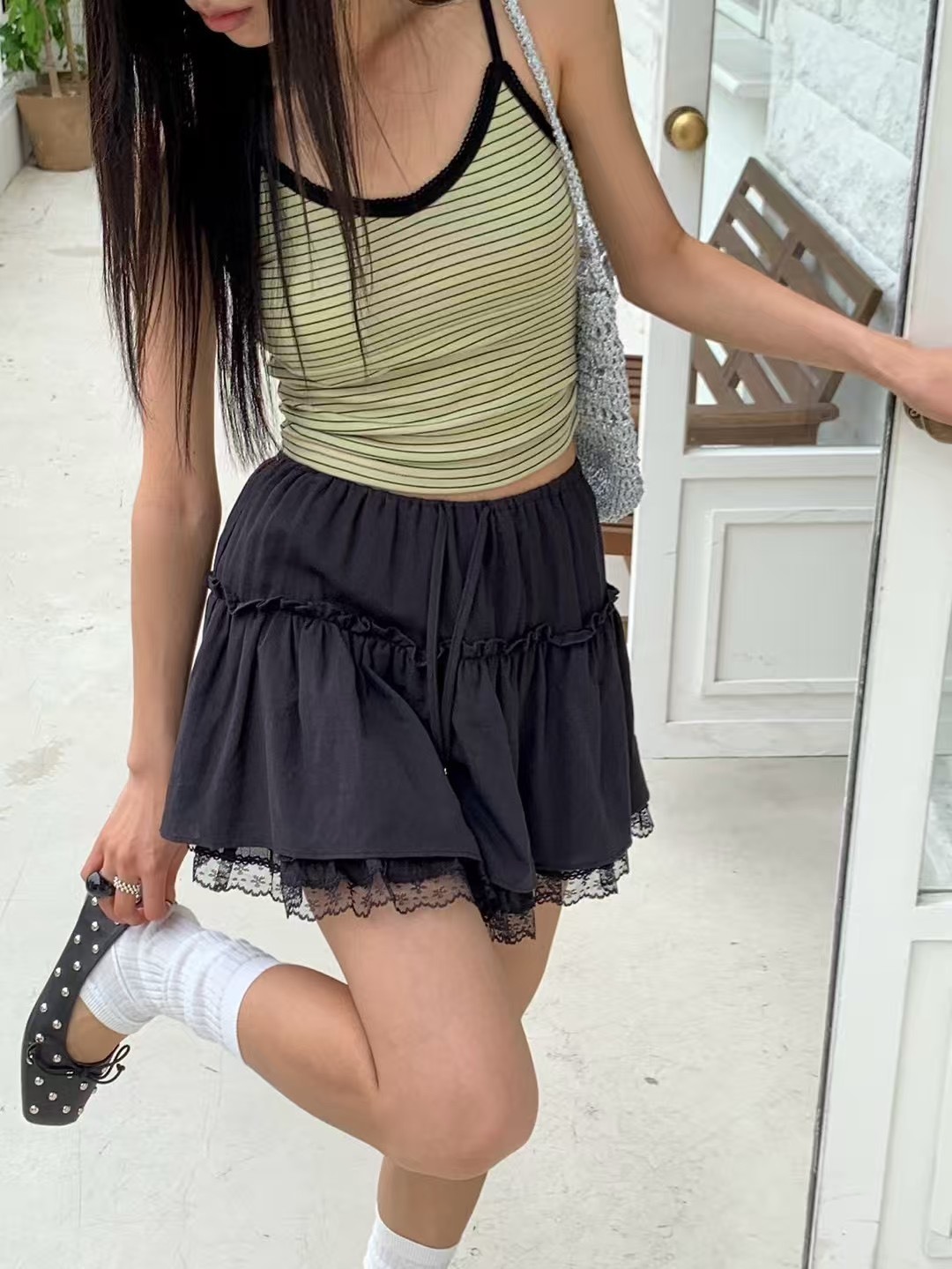 黑滾邊條紋BRA內搭