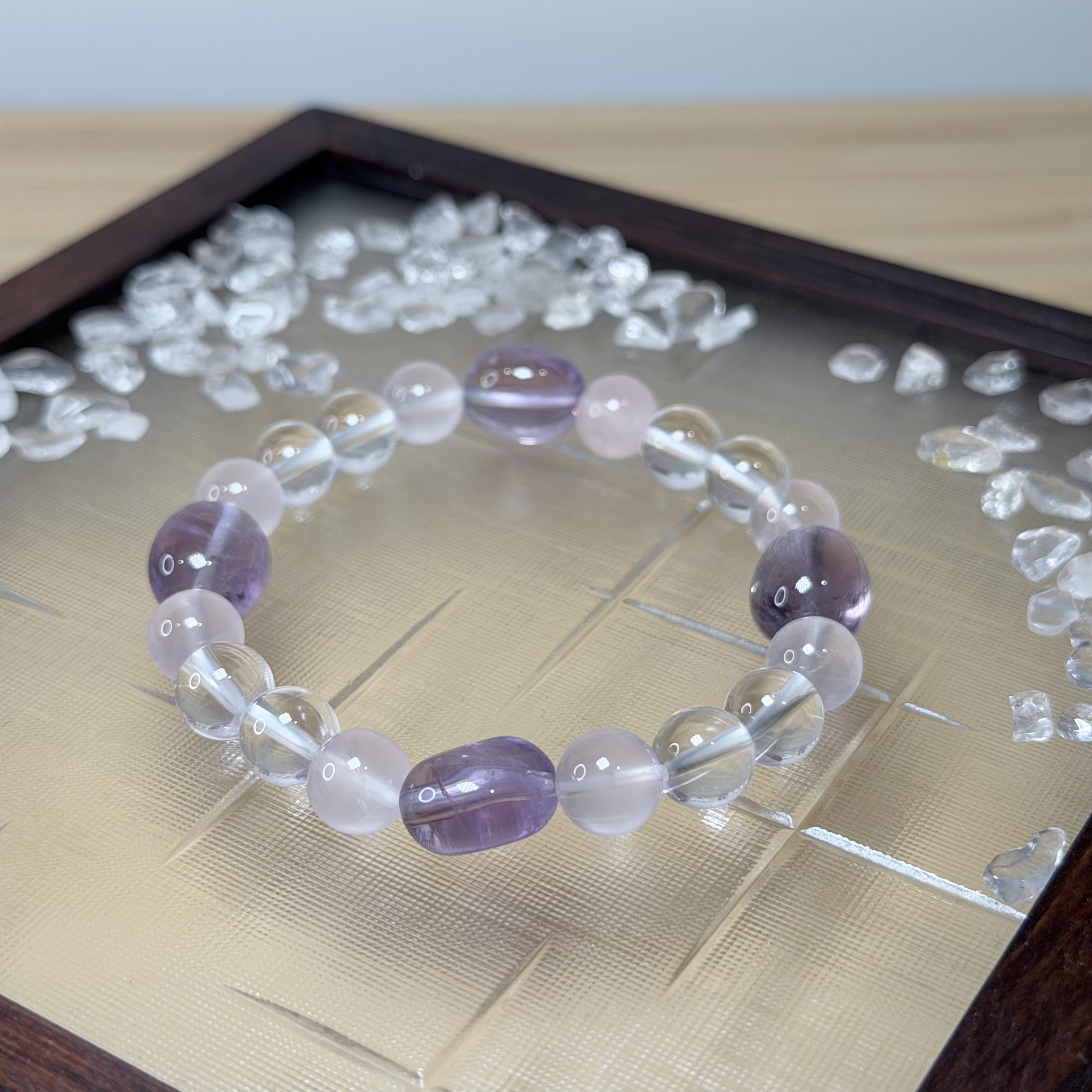 微醺軟糖｜紫水晶＋粉水晶＋白水晶