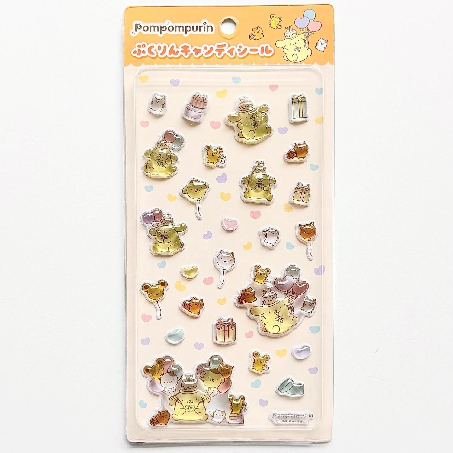 日本 Sanrio Pom Pom Purin 布甸狗 30周年系列 - 立體貼紙