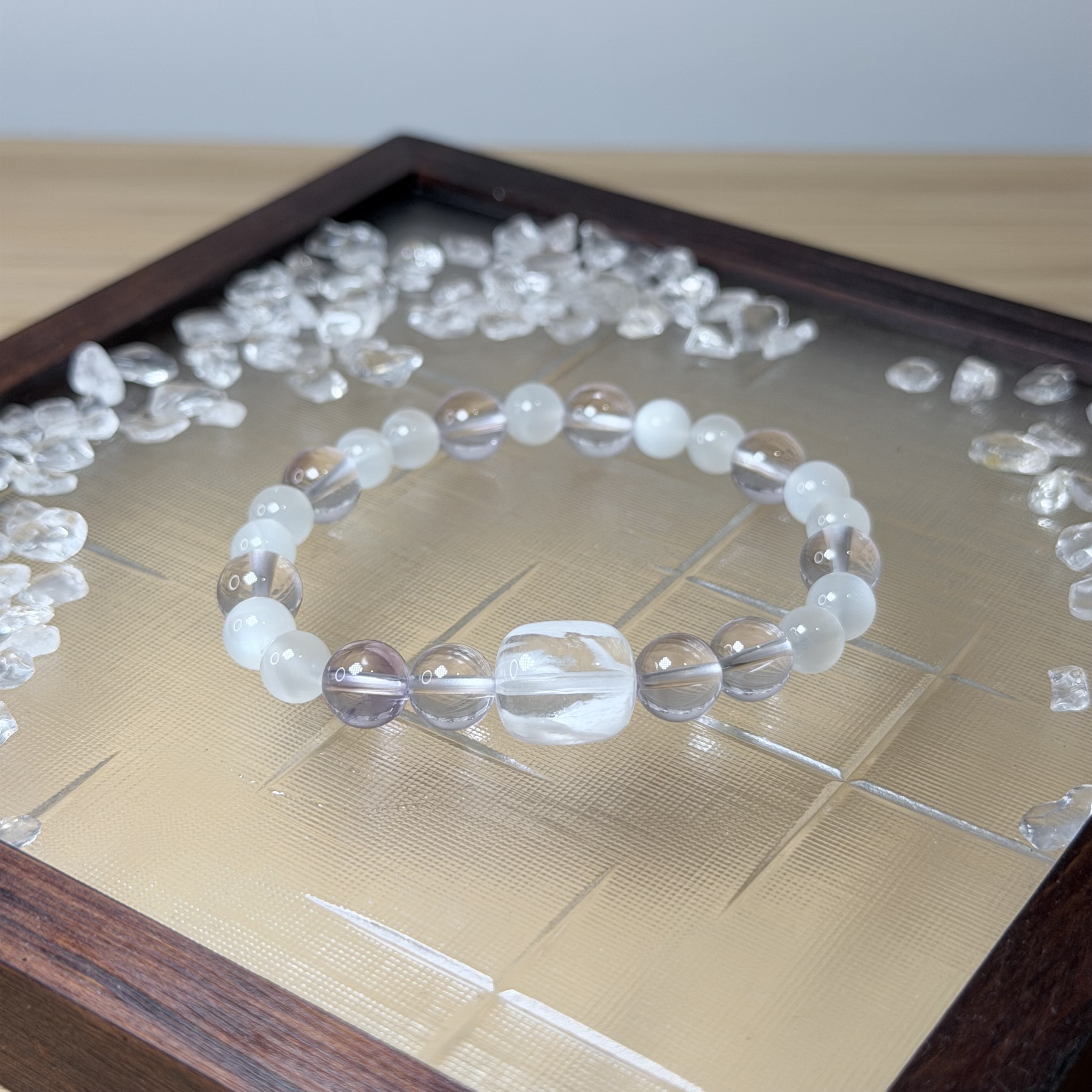 淨雪初霽｜白水晶＋白幽靈＋白月光