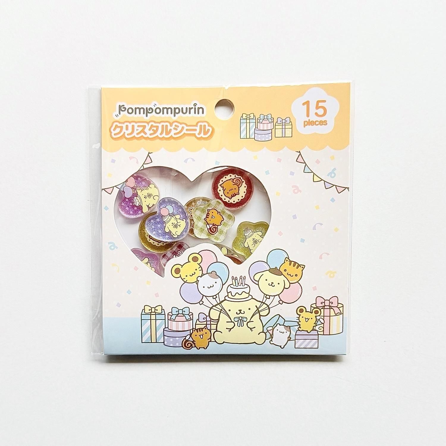 日本 Sanrio Pom Pom Purin 布甸狗 30周年系列 - 水晶貼紙