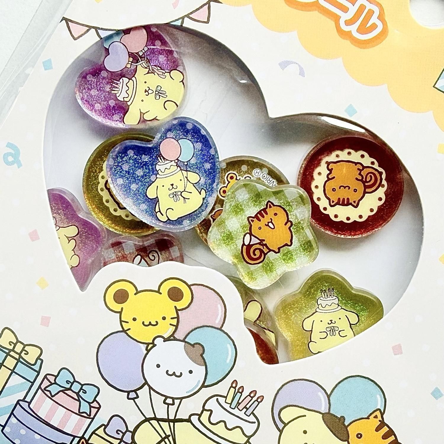 日本 Sanrio Pom Pom Purin 布甸狗 30周年系列 - 水晶貼紙