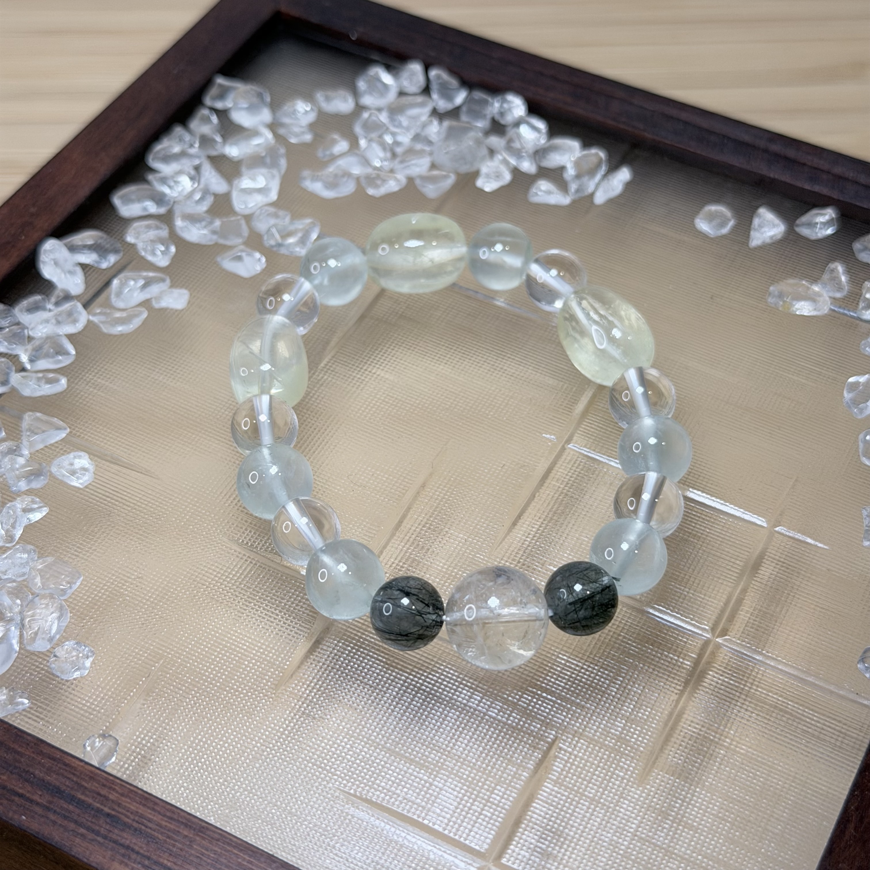 青檸日光｜黃水晶＋葡萄石＋白水晶＋黃阿賽＋綠髮晶