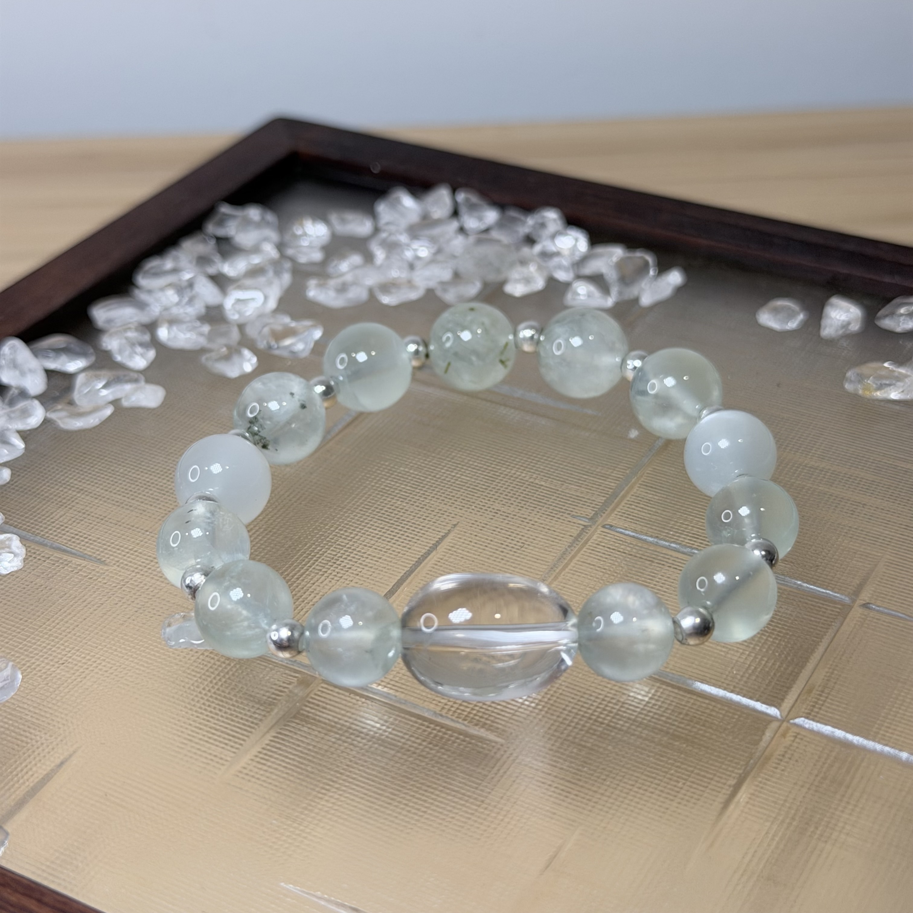 綠野仙蹤｜白水晶＋葡萄石＋灰月光