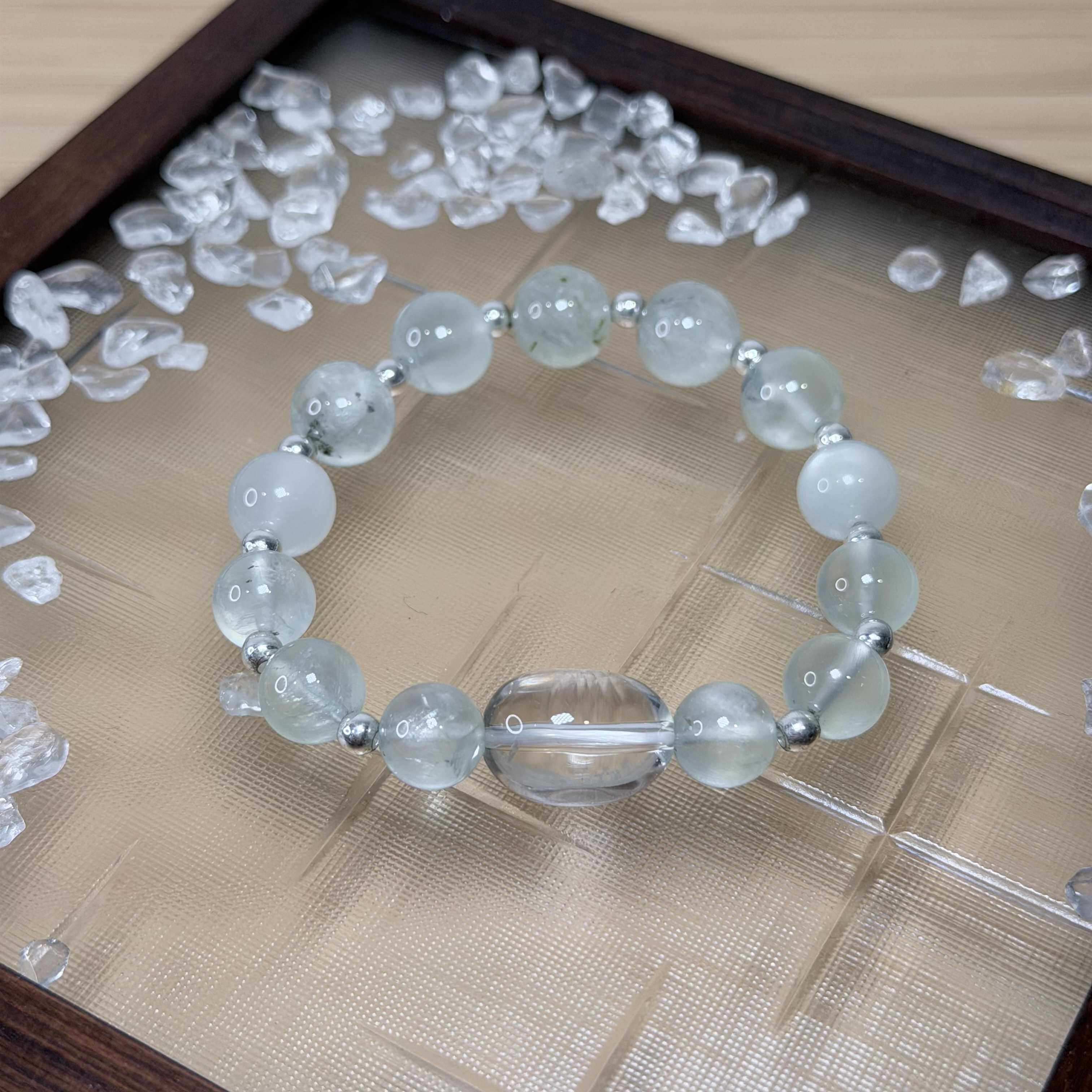 綠野仙蹤｜白水晶＋葡萄石＋灰月光