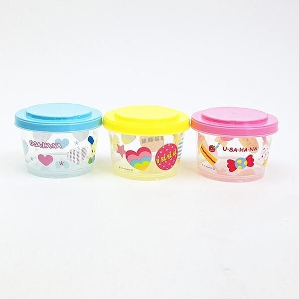 日本 Sanrio Usahana 彩虹兔 食物收納盒三件組