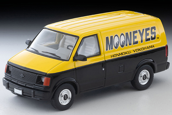 PO-$260 * TOMYTEC * 1:64 LV-N344b 1994 Chevrolet Astro Van MOONEYES (Yellow/Black)