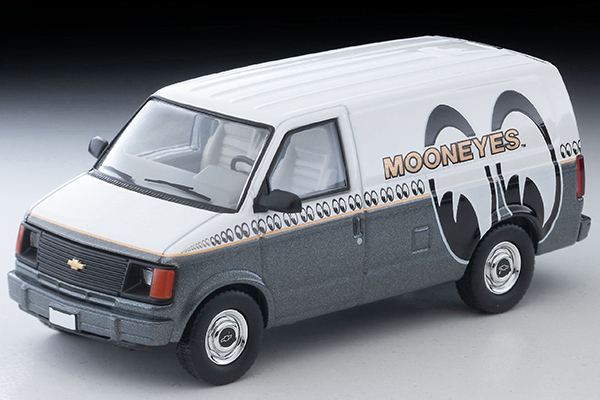 PO-$260 * TOMYTEC * 1:64 LV-N344c 1994 Chevrolet Astro Van MOONEYES (White/Gray)