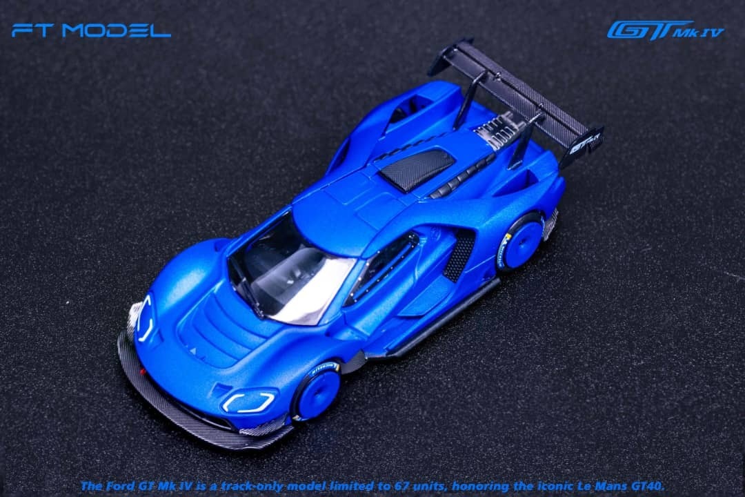 PO-$150 * FT MODEL * 1:64 FORD GT MK4 MATTE BLUE