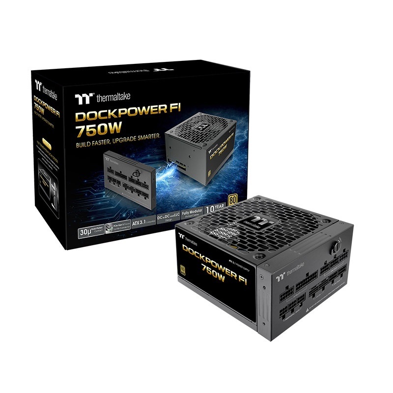 Thermaltake 曜越 Dockpower FI 750W ATX3.1金牌全模電源供應器   黑/PS-DCP-0750FNFAGT-2  白/PS-DCP-0750FNFAGT-S