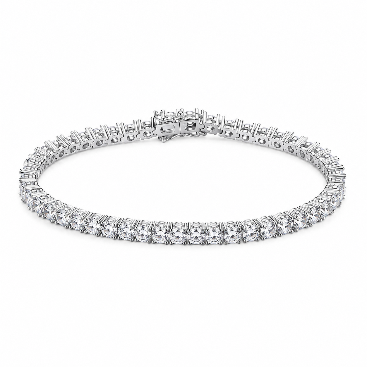 經典網球手鏈｜莫桑石・天然彩寶