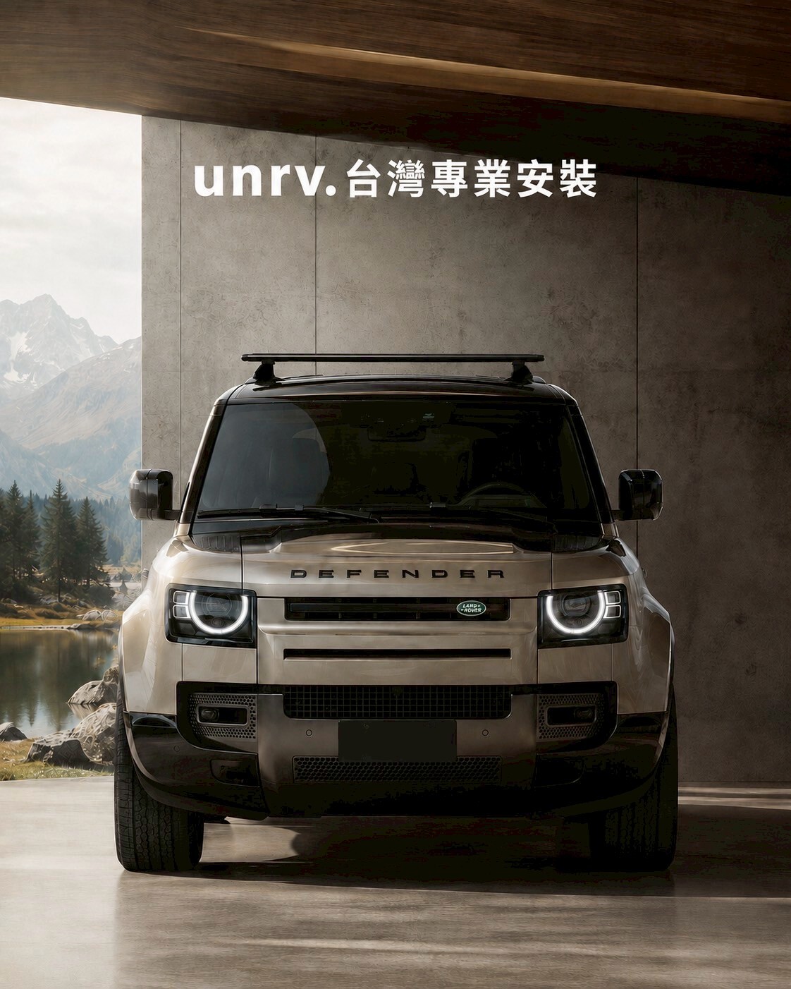 Defender 110 outdoor travel roof rack installation