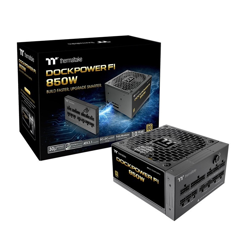 Thermaltake 曜越 Dockpower FI 850W ATX 3.1金牌全模電源供應器   黑/PS-DCP-0850FNFAGT-2  白/PS-DCP-0850FNFAGT-S