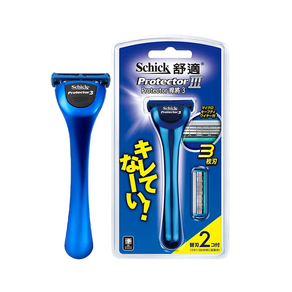 【Schick】3-Razor Set: 1 Handle & 2 Blades (Random Color)