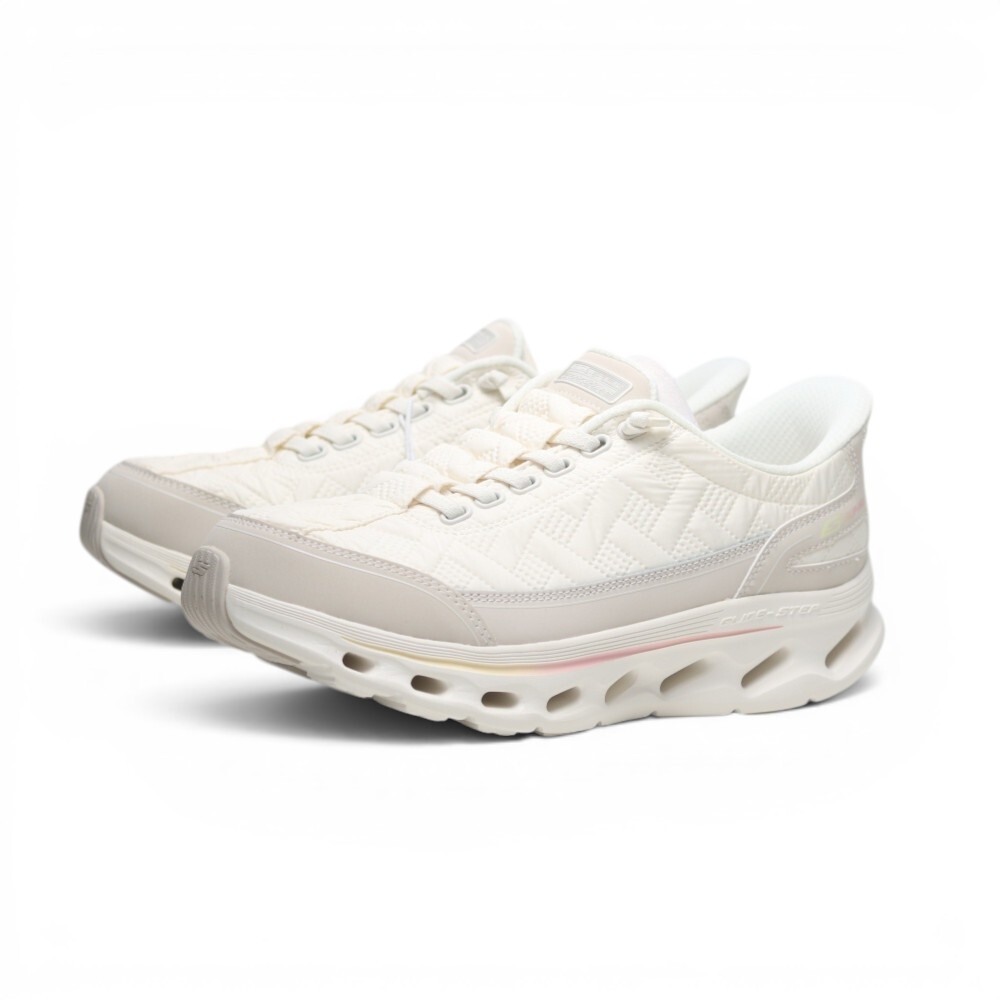 SKECHERS 休閒鞋 GLIDE-STEP 2.0 米白粉 瞬穿 寬楦 健走鞋 女 125156WOFWT