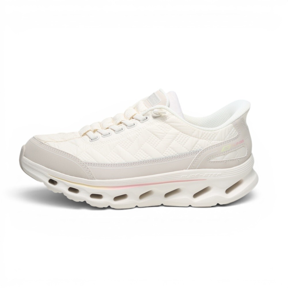 SKECHERS 休閒鞋 GLIDE-STEP 2.0 米白粉 瞬穿 寬楦 健走鞋 女 125156WOFWT