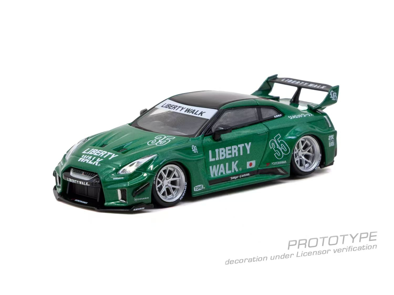 [預訂] Tarmac Works 1/64 LB-Silhouette WORKS GT 日產NISSAN 35GT-RR 祖母綠色