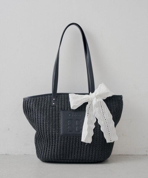 Chico / Lace Ribbon Basket Tote Bag