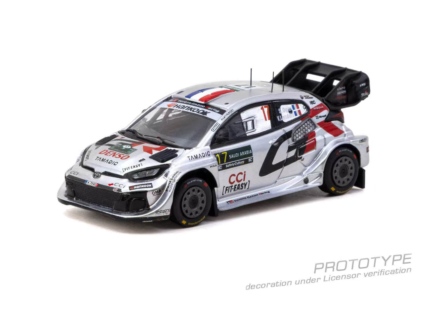[預訂] Tarmac Works 1/64 豐田Toyota GR YARIS Rally1 HYBRID 沙特拉力賽 2025 WRC 2025 年世界冠軍  Sébastien Ogier / Vincent Landais