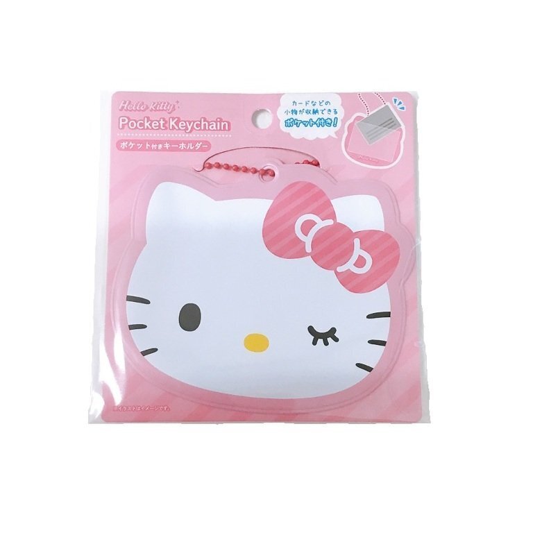 票卡夾鑰匙圈/Hello Kitty 粉紅