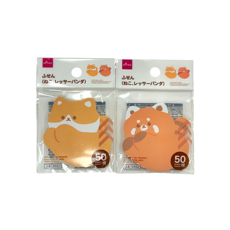 造型便利貼/貓、紅熊貓 50張