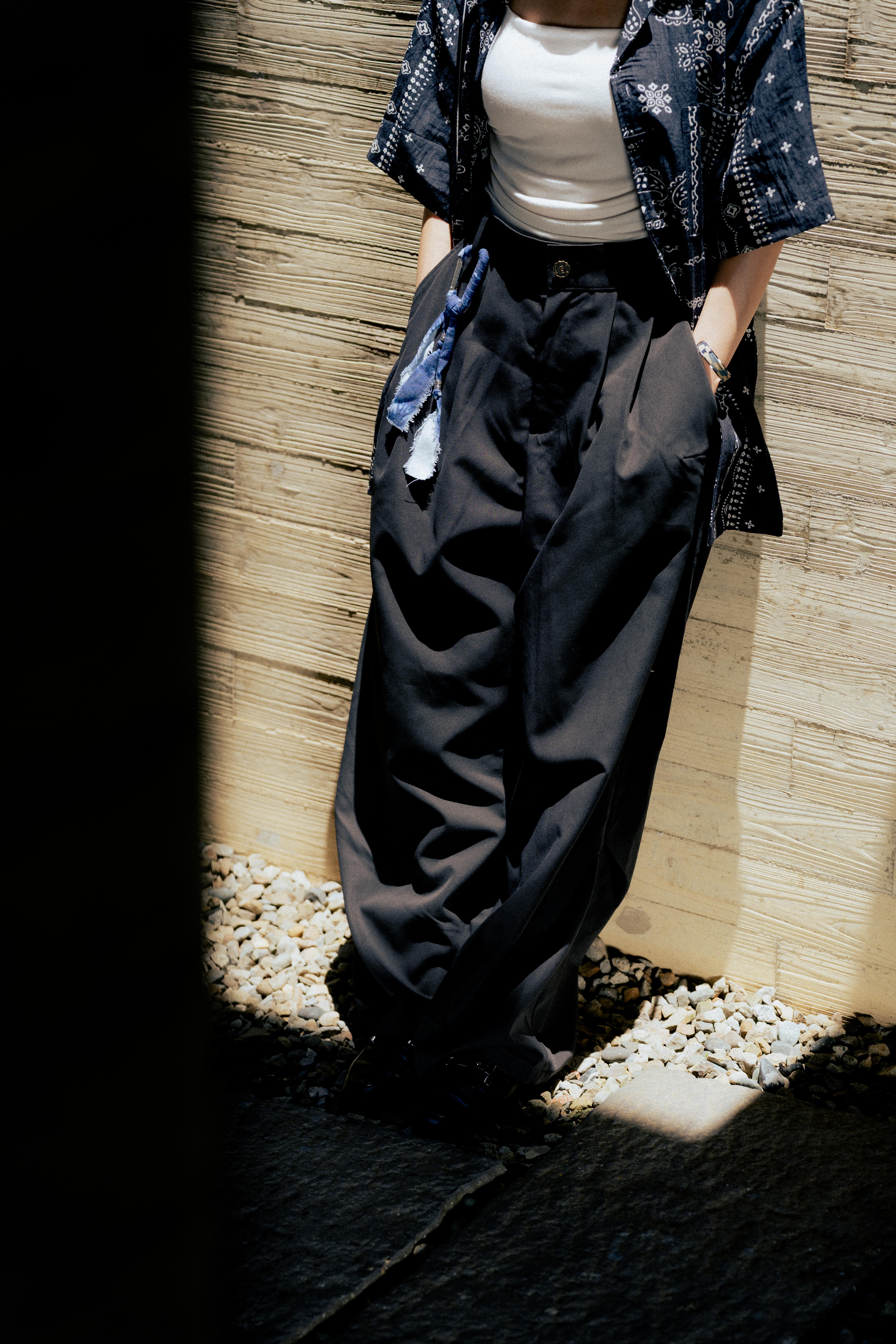 Japanese Lantern Wide Pants | Dark Grey｜Hong Kong Original Design