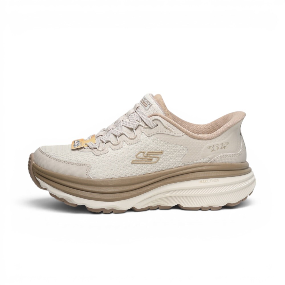 SKECHERS 慢跑鞋 ZIRRUS 卡其 防潑水 瞬穿 免綁帶 運動鞋 女 180265TAN