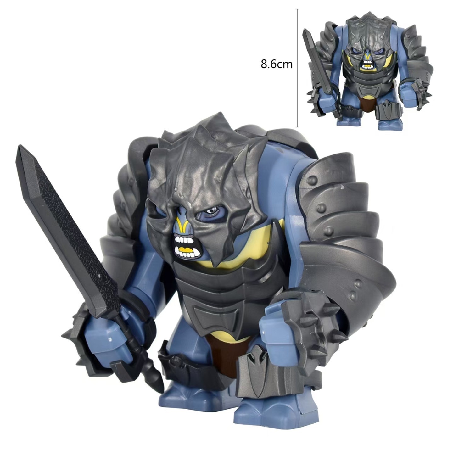 Lord of the Rings Armored Troll Custom BigFigs Fit Lego (8.6CM) DXMH3017