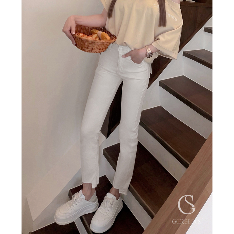 G9750 現貨 「燕麥牛奶′ Oat milk九分褲」
