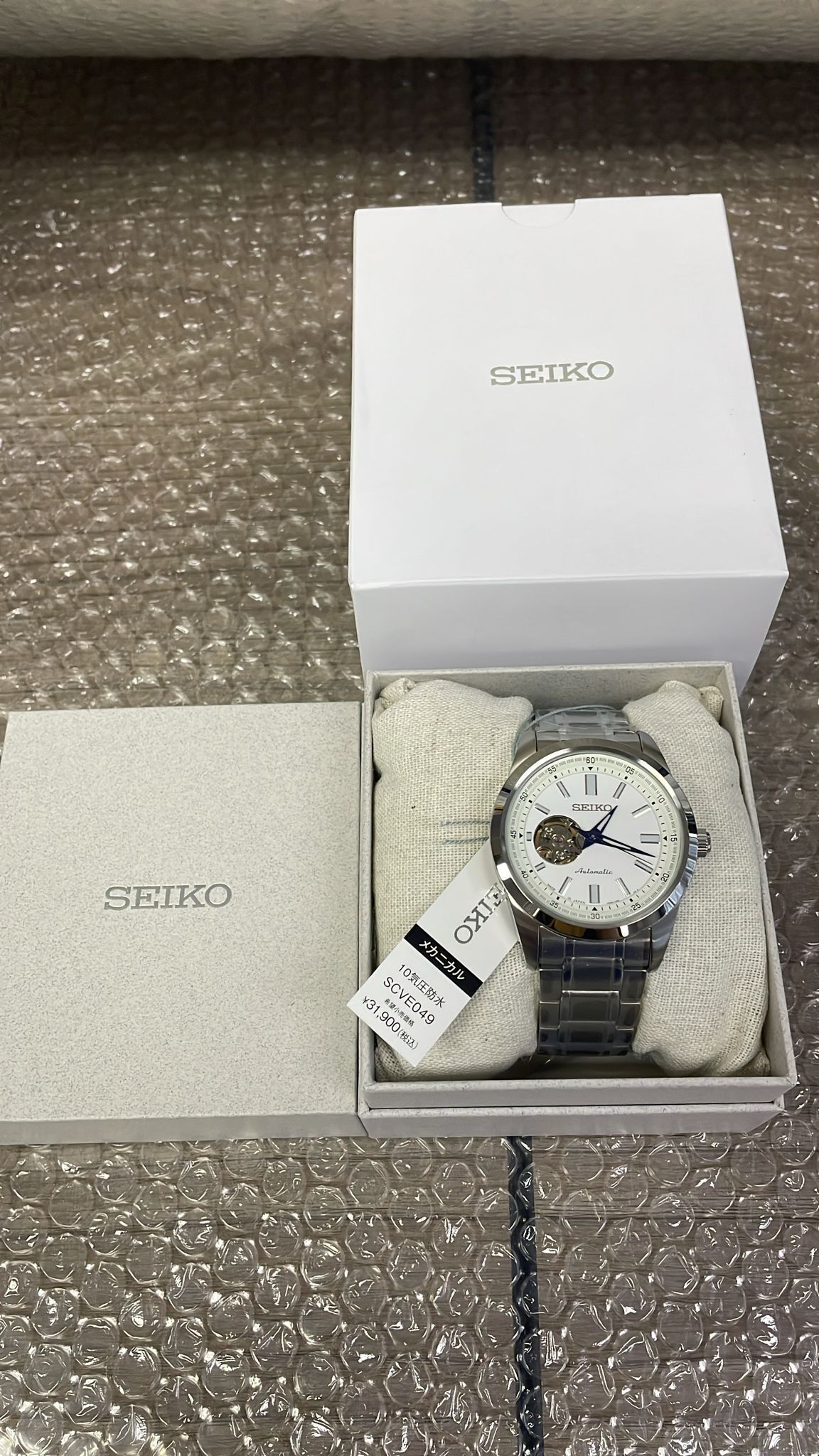 日本版 日本製造 精工 SEIKO SELECTION Mechanical Automatic Open Heart White Dial  Watch SCVE049 機械自動上鍊腕錶