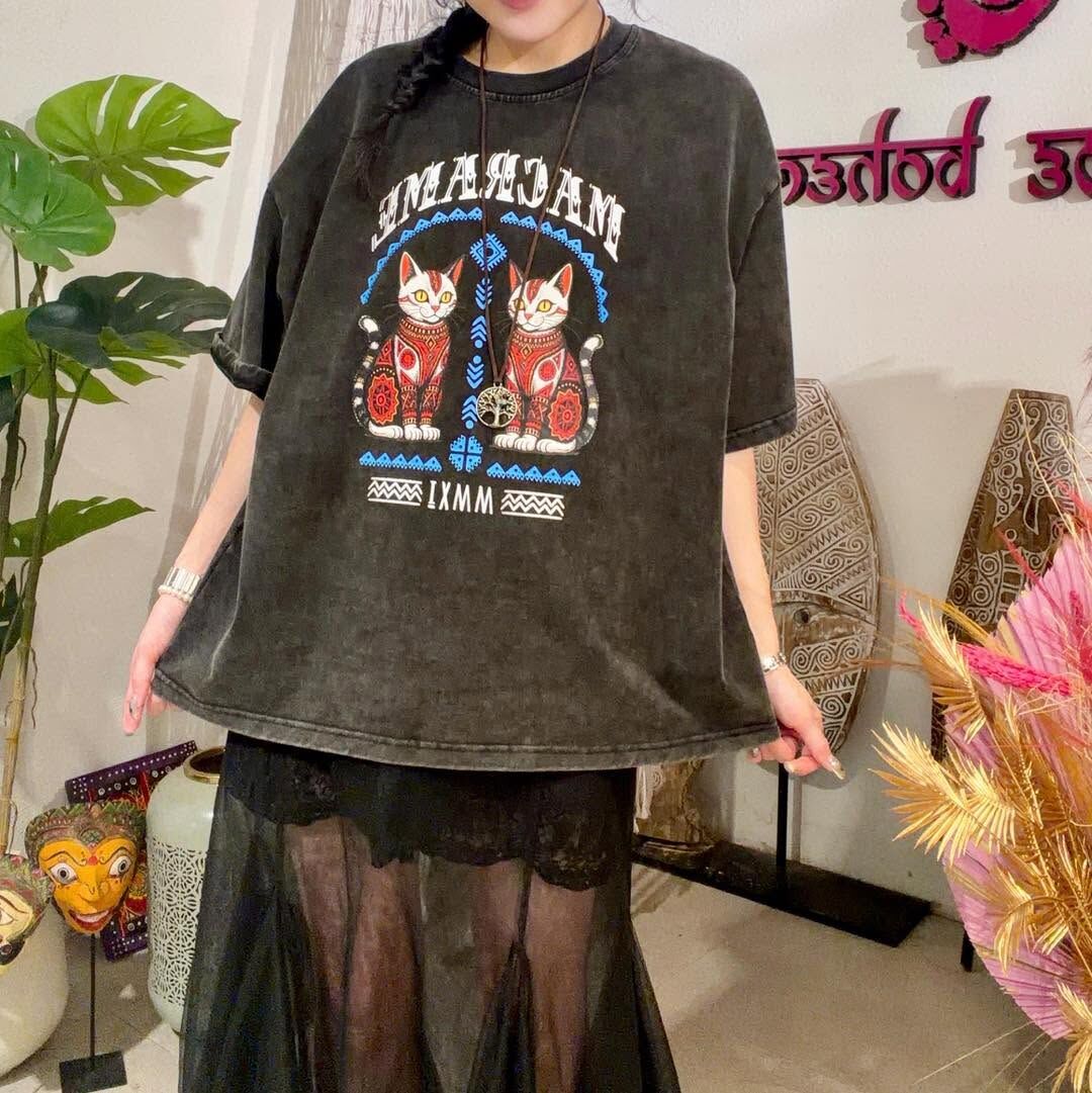 Macrame tee - MB0072 - black -L (0720)