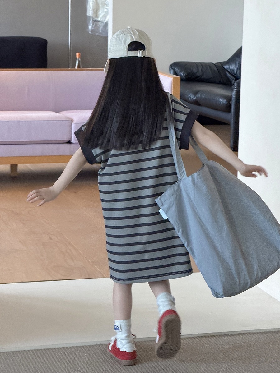 日系條紋洋裝