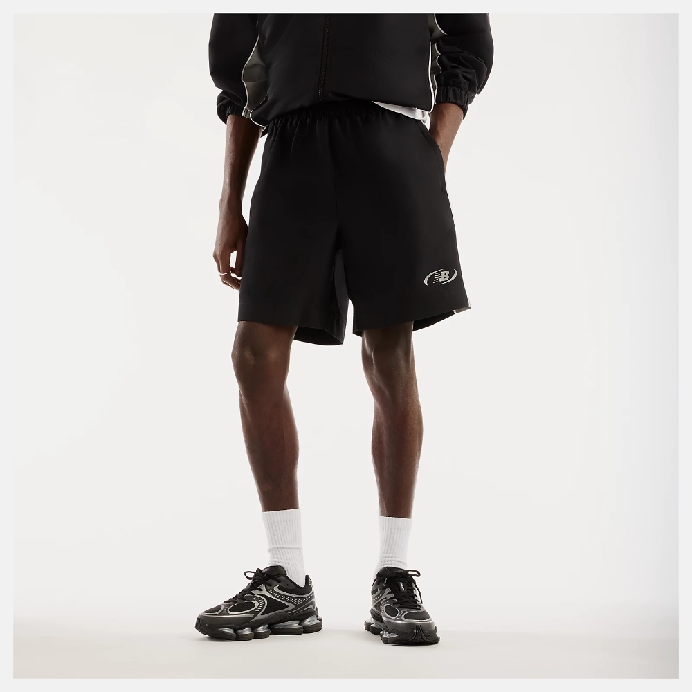 NEW BALANCE 短褲 TRACKSIDE 黑色 七吋 梭織短褲 男 MB62U39TBK
