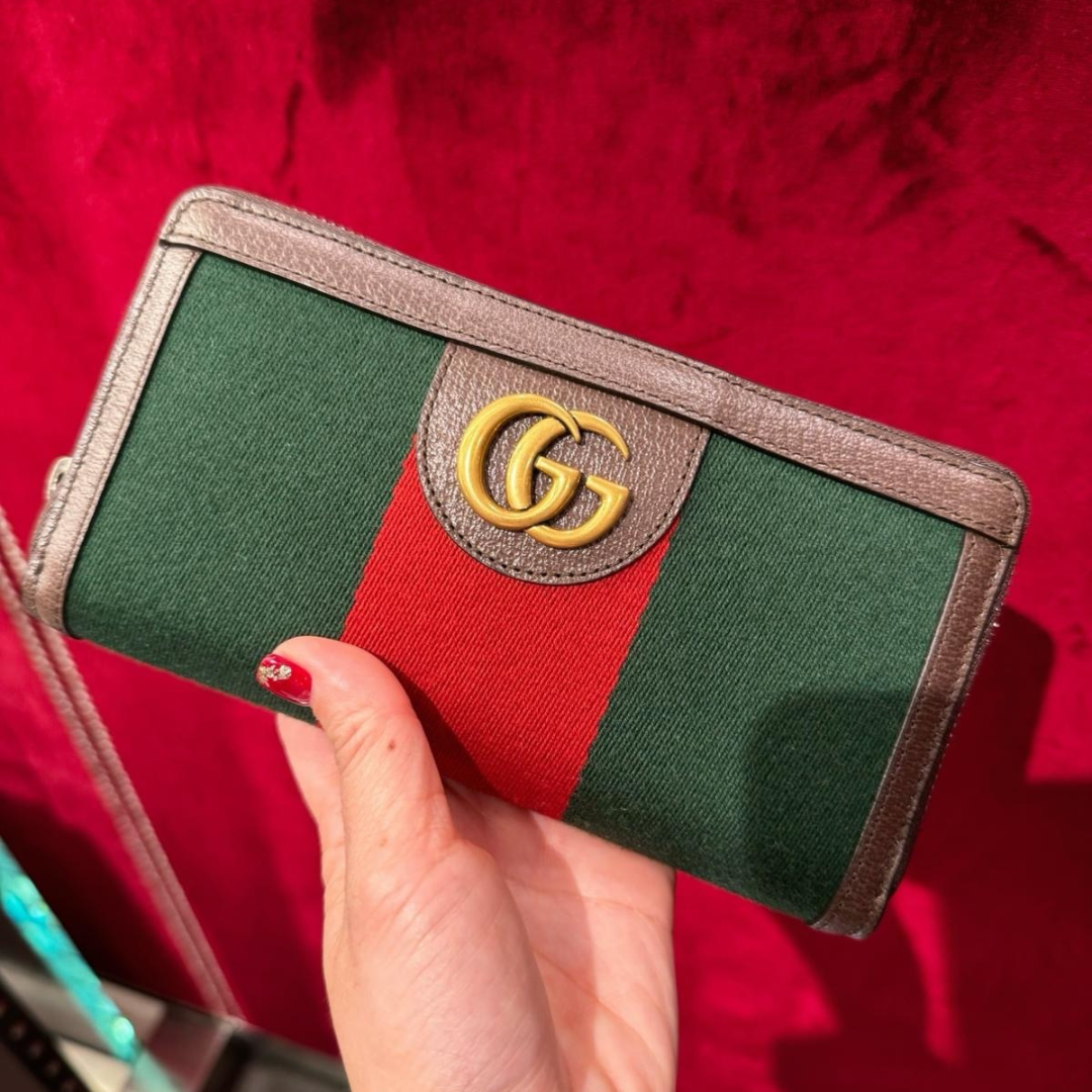 OTH-LLG0720-025 Gucci 綠紅長銀包 (A25)
