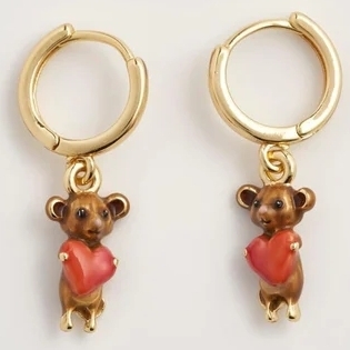 OTH-LLG0720-058 Lysander Mouse Huggie Hoops (A58)